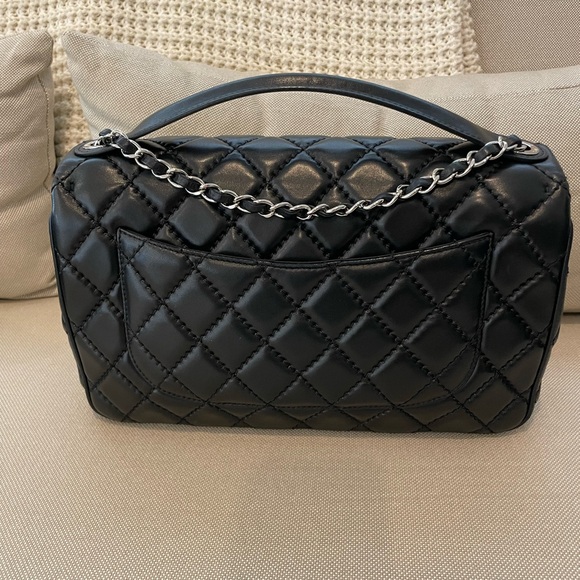 Chanel Easy Carry Flap 2015 Black Lambskin Silver HW almost new condition *Trade - Picture 5 of 17